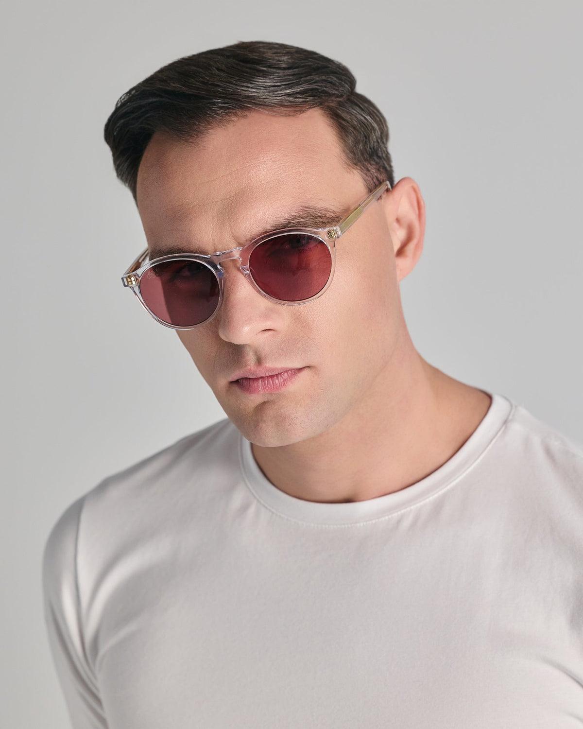 Faos Monaco Crystal White / Volcanic Red Γυαλιά Ηλίου